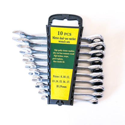 Ratcheting Wrench Set 10 Pcs Tool Set