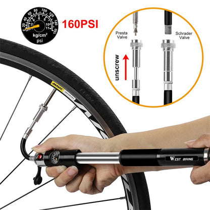 Bike Pump - Mini Bike Pump - Hand Bike Pump