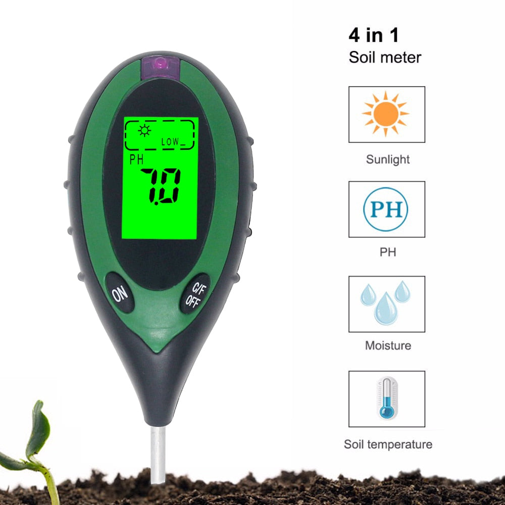 Moisture Meter - Soil PH Meter - 4 in 1 Soil Meter