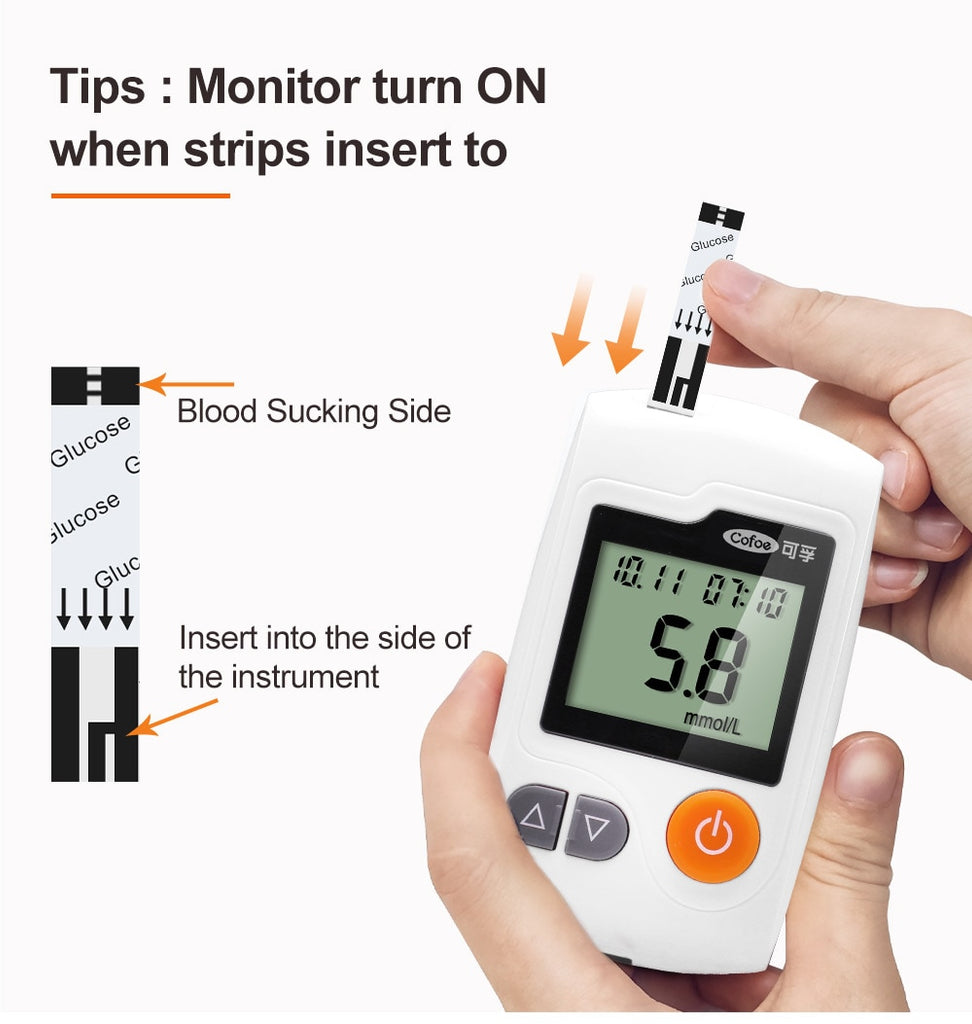 Glucometer - Blood Glucose Meter 100 Stips