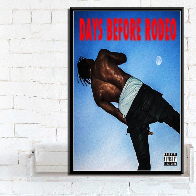 Hot Travis Scott Astroworld Rap Music Singer Wrapped Canvas