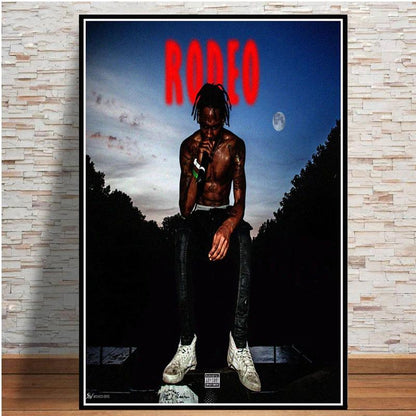 Hot Travis Scott Astroworld Rap Music Singer Wrapped Canvas