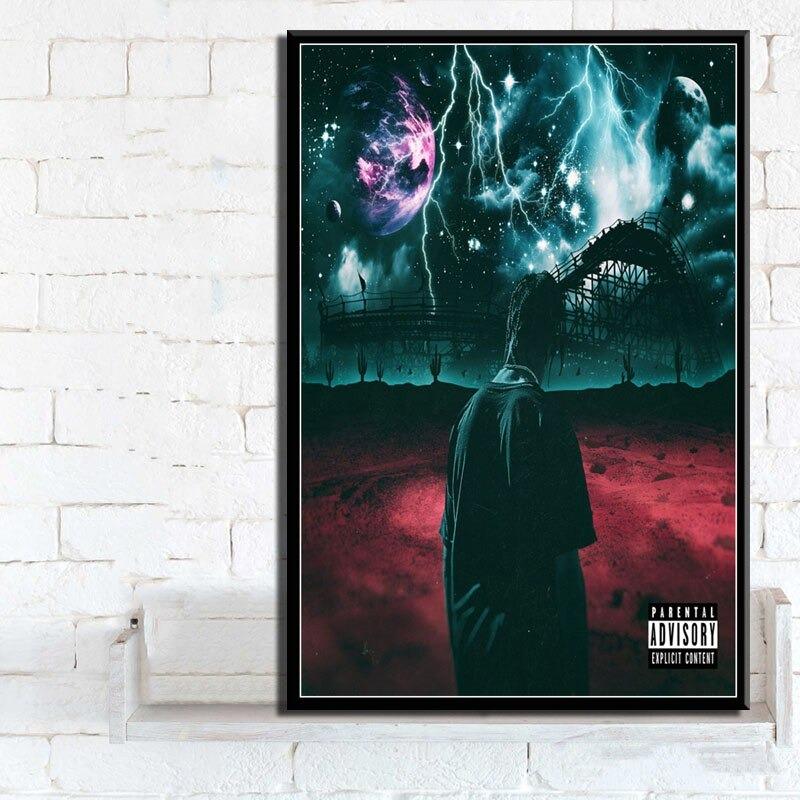 Hot Travis Scott Astroworld Rap Music Singer Wrapped Canvas