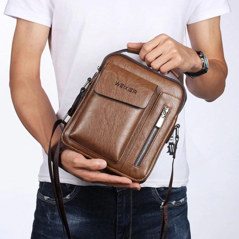 Men's Genuine Leather Sling Bag Body Bag For Men