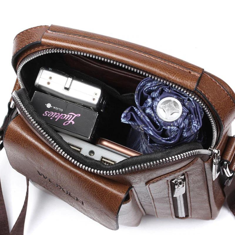 Men's Genuine Leather Sling Bag Body Bag For Men