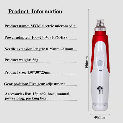 Electric Micro Rolling Derma Pen Therapy Beauty Tool