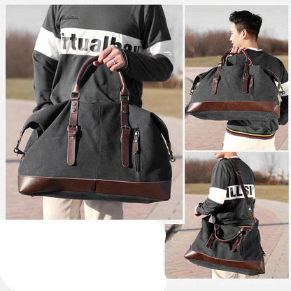 Men's Duffle Bag Travel Waterproof Waxed Canvas