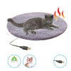 Image of USB Plush  Heated Cat Bed Constant Temperature Cat Heating Pad Portable Cat Winter Sleep Roud Cushion