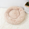 Image of Round Fluffy Kitten Bed Super Soft Cat Bed Plush Warm Cat Sofas Lightweight Comfortable Cat Basket
