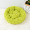 Image of Round Fluffy Kitten Bed Super Soft Cat Bed Plush Warm Cat Sofas Lightweight Comfortable Cat Basket