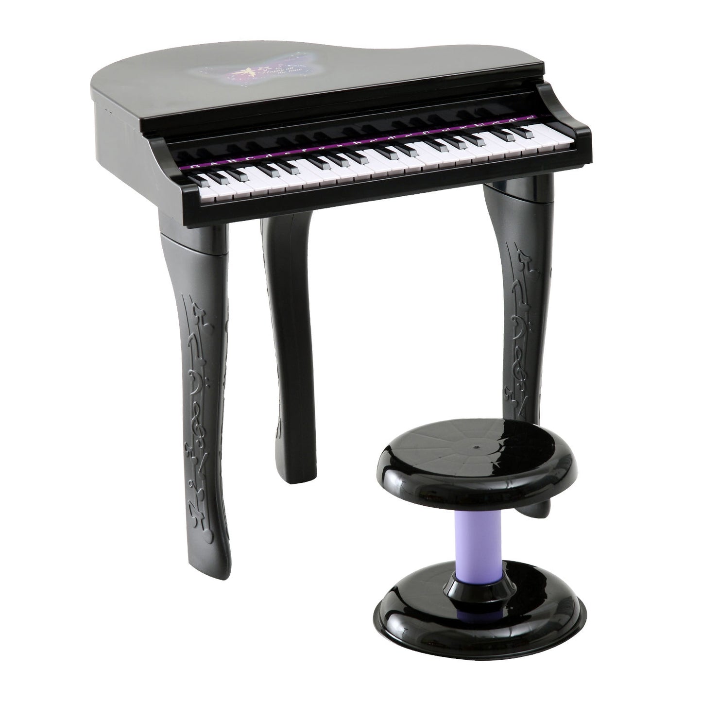 Kids Electronic Keyboard Kids Piano with Stool and Microphone Toy Grand Piano