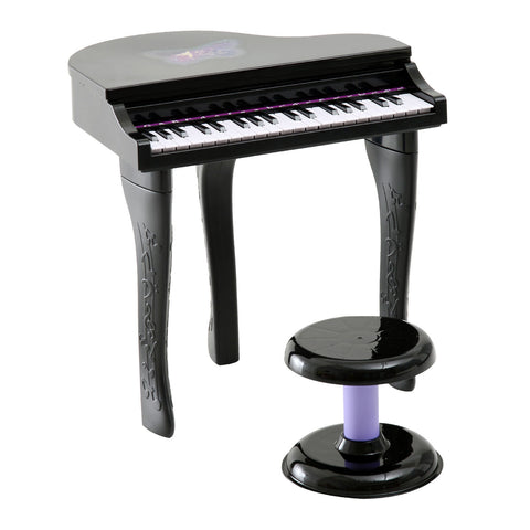 Kids Electronic Keyboard Kids Piano with Stool and Microphone Toy Grand Piano