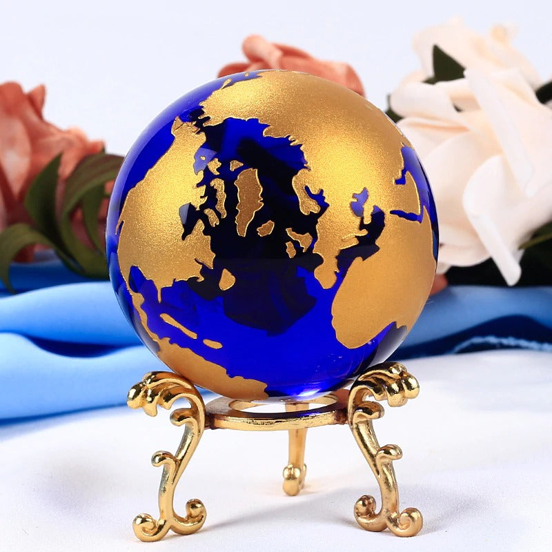 Vintage Wooden Global Map