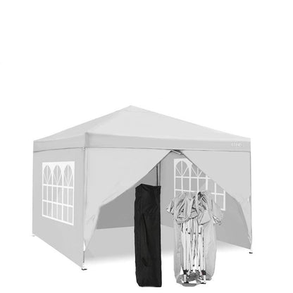 118" Screened Gazebo Three Height Adjustable Instant Pop Up Outdoor Tent