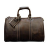 Image of Mens weekend Bag Vintage Crazy Horse Genuine Leather Mens Travel Duffel Bag