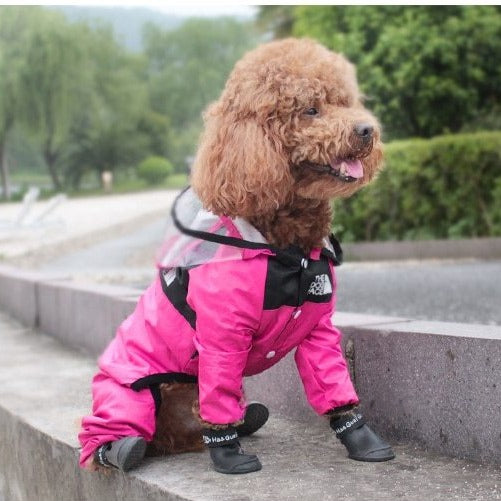 Hooded Waterproof Dog Coat Fashion Waterproof Dog Jacket Waterproof Dog Coat with Legs