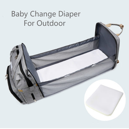 Waterproof Changing Bag Backpack with Bed Changing Backpack Mummy Diaper Large Baby Changing Bag