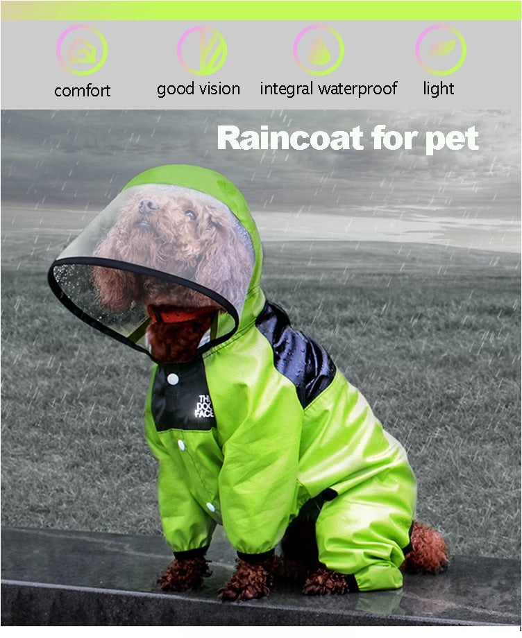 Hooded Waterproof Dog Coat Fashion Waterproof Dog Jacket Waterproof Dog Coat with Legs