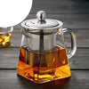 Image of Heat Resistant Glass Teapot With Stainless Steel Tea Infuser Filter