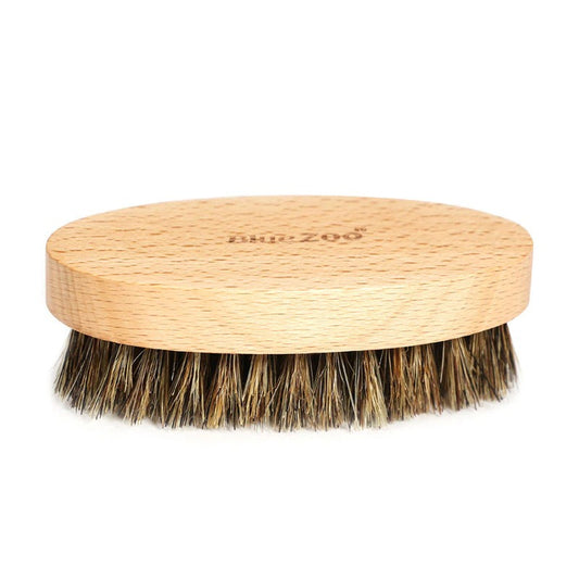 Beard Brush Round Wood Shaving Comb Brush Boar