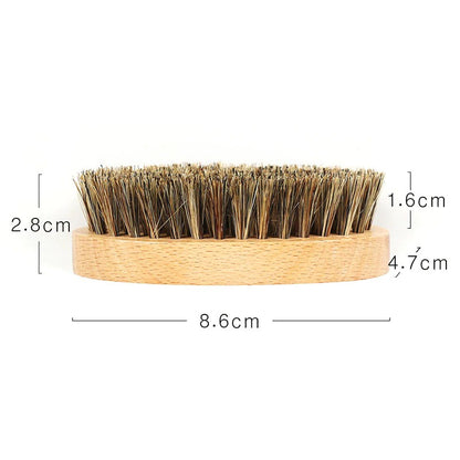 Beard Brush Round Wood Shaving Comb Brush Boar