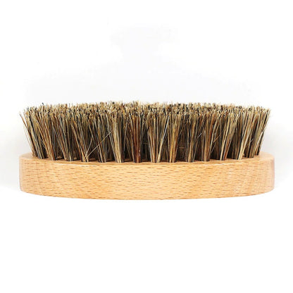 Beard Brush Round Wood Shaving Comb Brush Boar