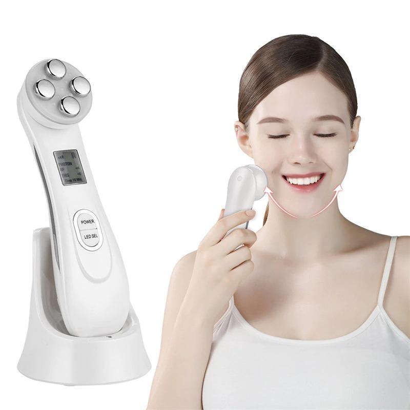 5 IN 1 LED Red Blue Light Facial Therapy For Acne Wrinkle Skin Tightening Device