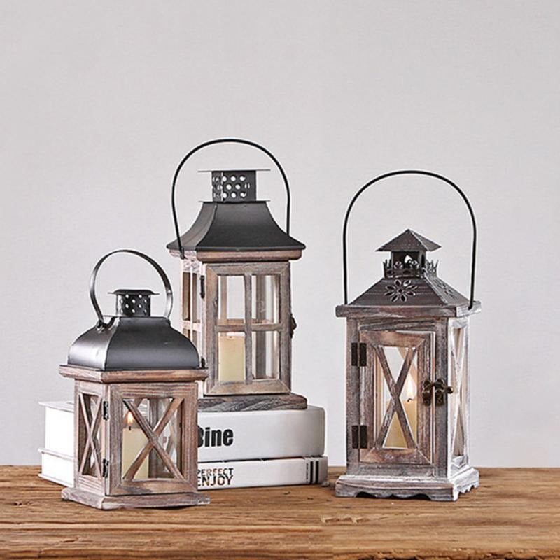 large candle lanterns