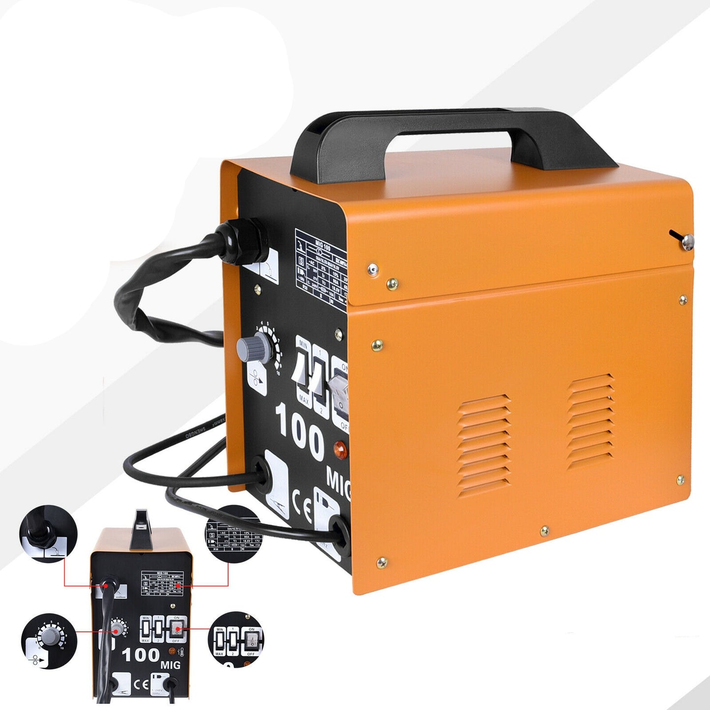 Portable MIG-100 Gasless MIG Welder