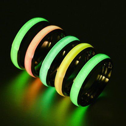 Stainless Stell Luminous Glow in th Dark Ring