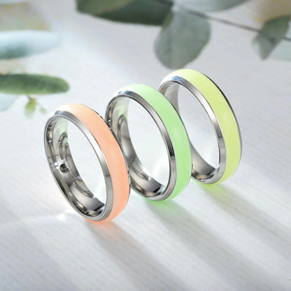 Stainless Stell Luminous Glow in th Dark Ring