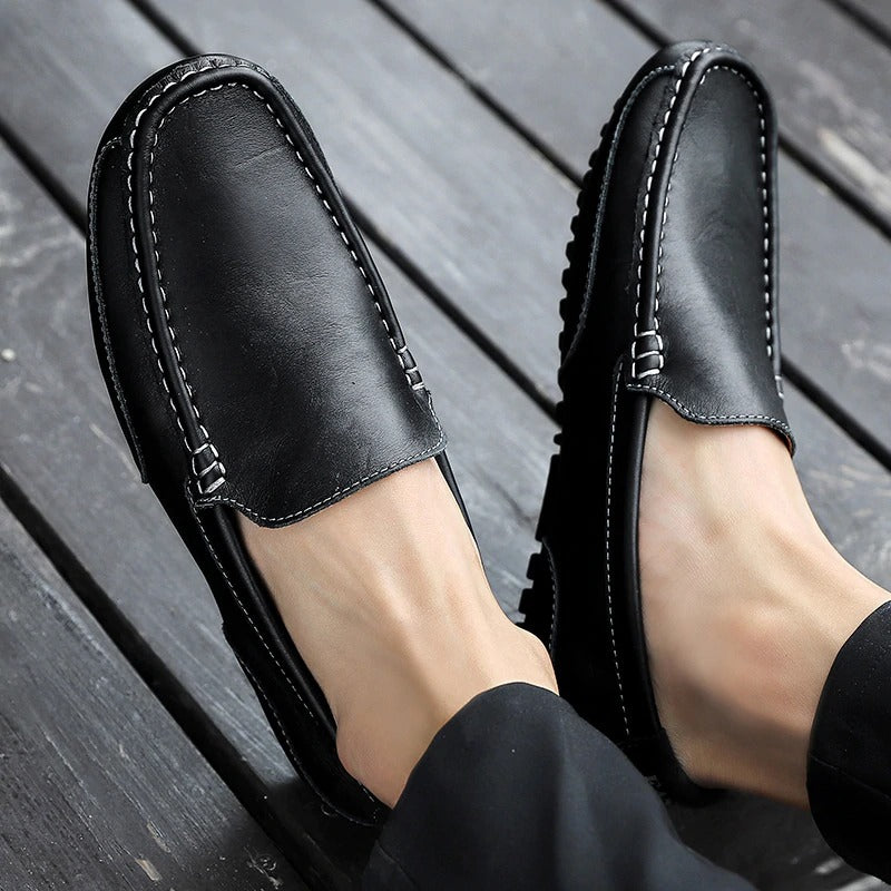 Classis Leather Black Shoes for Men