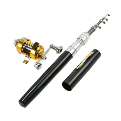 Mini Telescopic Pen Fishing Rod + Reel