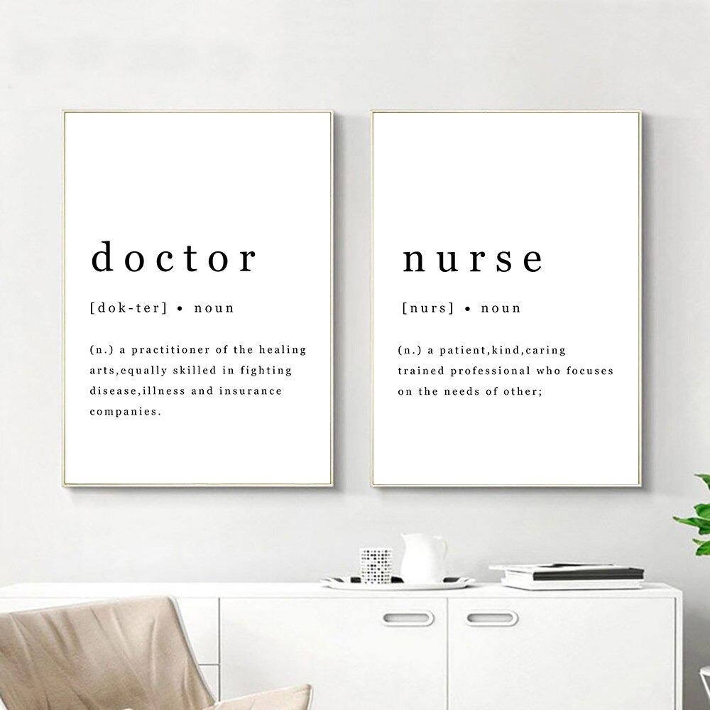 Nurse and Medical Assistant Poster, Vertical Canvas