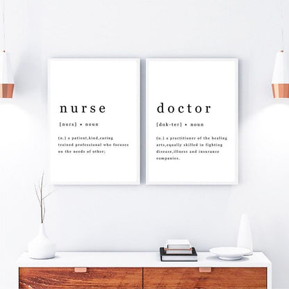 Nurse and Medical Assistant Poster, Vertical Canvas