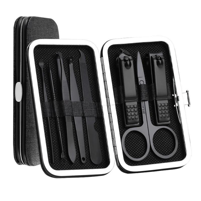 8 Pcs Stainless Steel Fancy Toe Nail Clippers Set