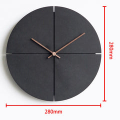 Nordic Silent Black Wall Clock Wooden Large Black Wall Clock Home Decor Large Black Clock