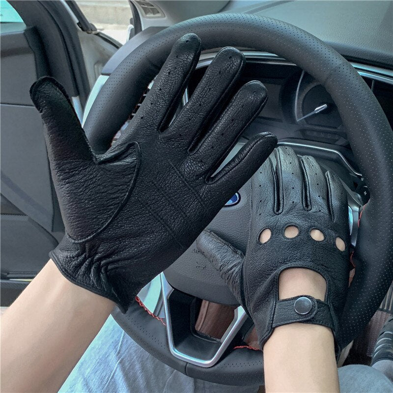 Sports Driving Gloves for Men Touchscreen Leather Driving Gloves Car Driving Gloves