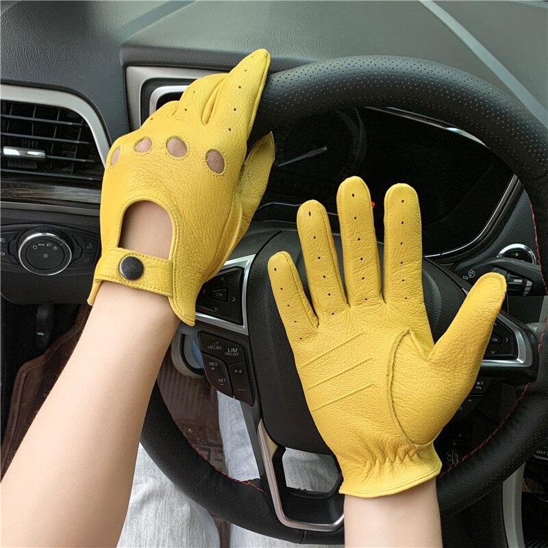 Sports Driving Gloves for Men Touchscreen Leather Driving Gloves Car Driving Gloves