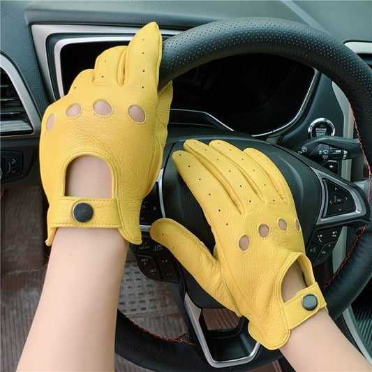 leather driving gloves