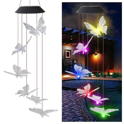 Color Changing Solar Powered LED Light - Wind Chimes Lights