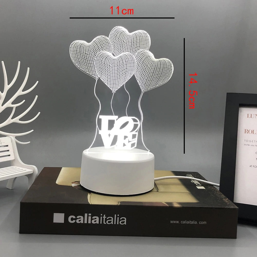 3d Lamp Bedside LED lamp Rechargeable