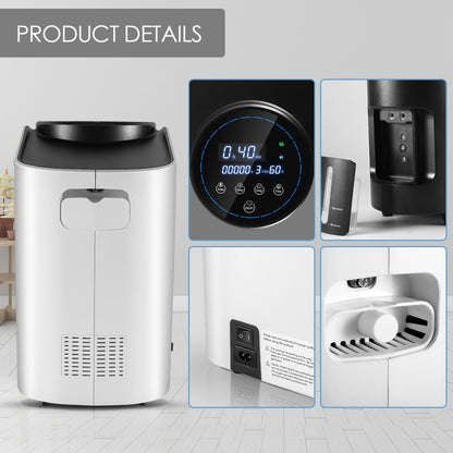 Portable Oxygen Concentrator 2.0 with Adjustable Flow Full Oxygen Therapy at Home