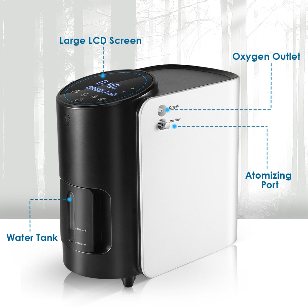 Portable Oxygen Concentrator 2.0 with Adjustable Flow Full Oxygen Therapy at Home
