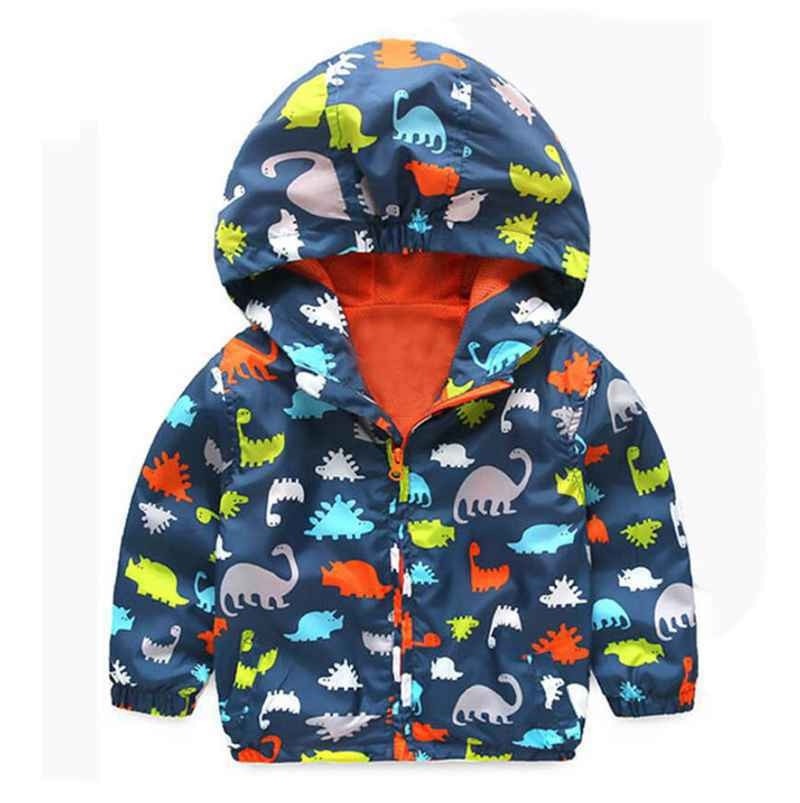 Cute Dinosaur Kids Waterproof Jacket