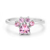 Image of Animal Bear Cat Dog Paw Rings For Women 925 Sterling Silver