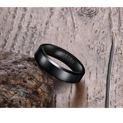 Black Tungsten Spinner Ring Spinning Wedding Band