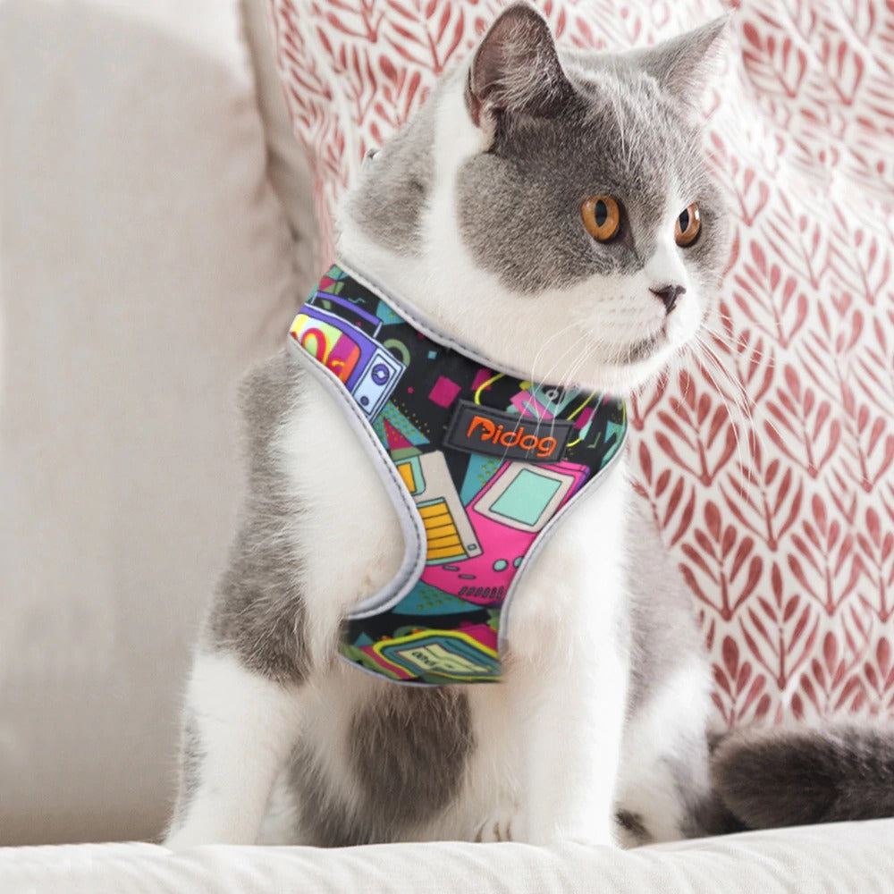 Printed Cat Harness for Puppy Small Dogs Harnesse
