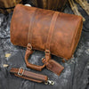 Image of Mens weekend Bag Vintage Crazy Horse Genuine Leather Mens Travel Duffel Bag