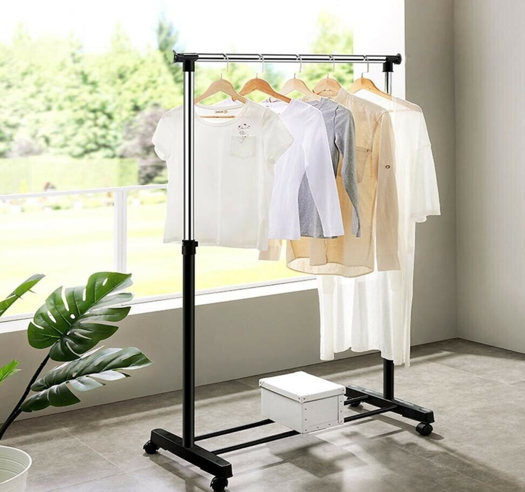 Adjustable Mobile Clothes Hanging Rail